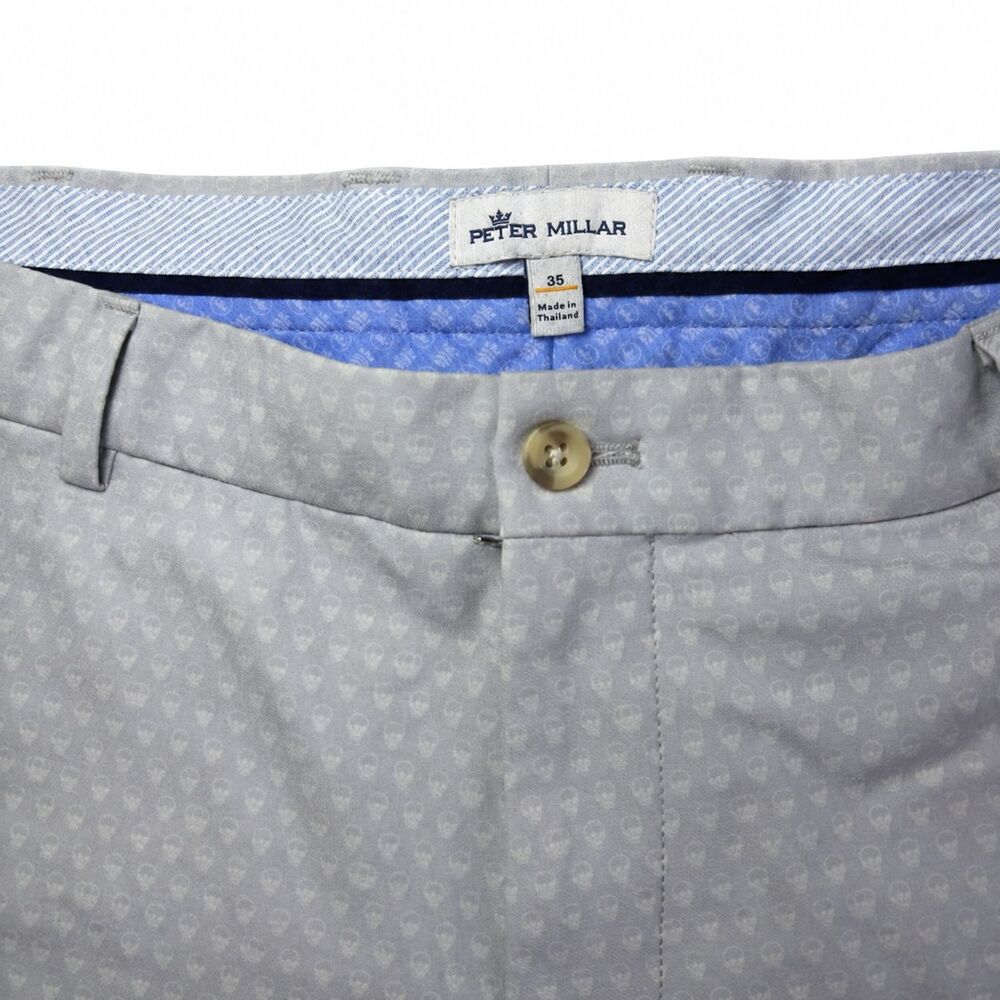 Peter Millar Crown Sport Shorts Mens 35 Salem Seeing Double Performance Skulls